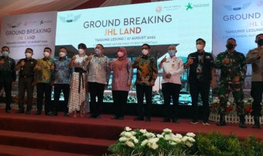 Dandim 0601 Letkol Kav. Dedi Setiadi bersama Kapolres Mendampingi Bupati Pandeglang Hadiri Kegiatan Ground Breaking Villa Vanili Dan Vaksinasi