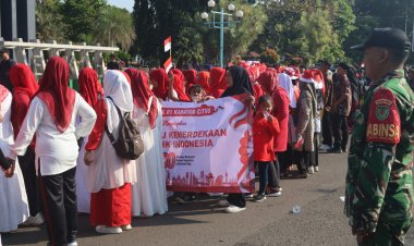 Koramil 0101/Pandeglang Monitoring Pawai HUT RI, Wujud Kepedulian Kodim 0601/Pandeglang