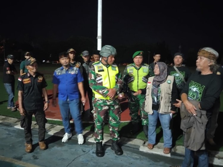 Patroli Gabungan Koramil 0102/Cadasari Bersama Komponen Masyarakat Wujudkan Lingkungan Aman dan Kondusif