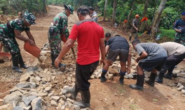 Satgas TMMD ke-126 Kodim 0601/Pandeglang Terus Genjot Pengerasan Jalan, Progres Capai 9%