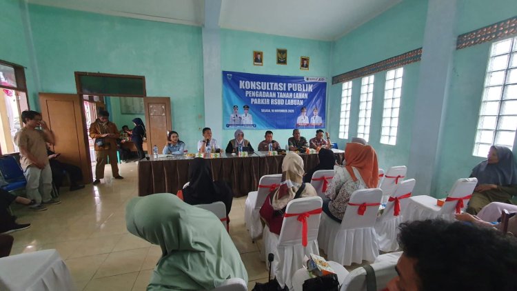 Kapten Inf Aries Syafarudin Hadiri Konsultasi Publik Pengadaan Tanah Lahan Parkir RSUD Labuan Kantor Desa Labuan, Kecamatan Labuan, Kabupaten Pandeglang