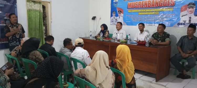 BABINSA KORAMIL 0107/SAKETI HADIRI MUSREMBANGDES DESA KADUDAMPIT TAHUN ANGGARAN 2027