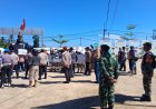 Babinsa Koramil 0111/Pagelaran Laksanakan Pengawasan Dan Pengamanan Demonstrasi Di PT. Hutama Karya