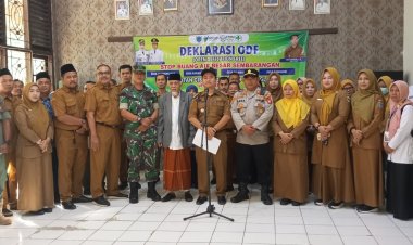 Babinsa Koramil 0107/Saketi Hadiri Deklarasi ODF Kecamatan Cisata di Aula Kecamatan Cisata