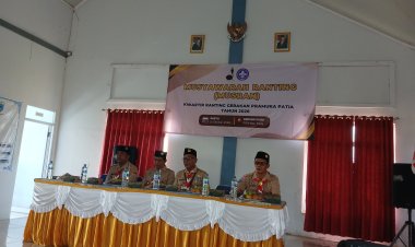 TNI dan Pramuka Perkuat Sinergi, Pelda Agus Rizal Hadiri Musran Kwartir Ranting Patia