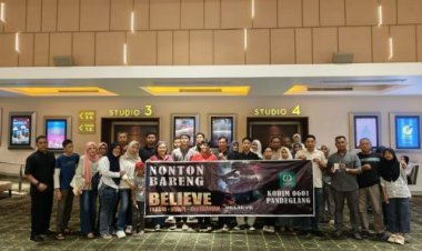 Komsos Kreatif Kodim 0601/Pandeglang, Ajak Keluarga Besar TNI Nobar Film “Believe
