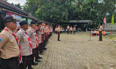 Bentuk Generasi Muda Yang Berkarakter Dan Berwawasan Kebangsaan, Koramil 0111/Pagelaran Gelar Kegiatan Diklatsar Pramuka Saka Wira Kartika