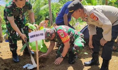 Menyambut Hari Juang TNI AD Ke-78 Kodim 0601/Pandeglang Lakukan Aksi Penanaman Pohon