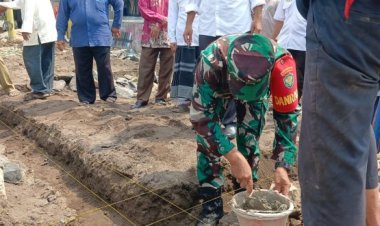 Danramil 0111/Pagelaran, Hadiri Peresmian Pemasangan Batu Pertama Gedung MUI Pagelaran