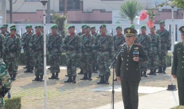 Di taman Makam Cihaseum, Dandim Letkol Inf. Suryanto Pimpin Ziarah Nasional HUT Ke-78 TNI
