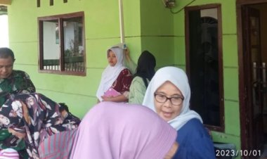 Pelda Gatot Rukminto Dampingi Kegiatan Survey Pengambilan Data Antropometri Di Posyandu