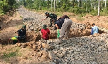 Hari ke 13 TMMD Kodim 0601/Pandeglang Difokuskan Pada Pemasangan Gorong-gorong