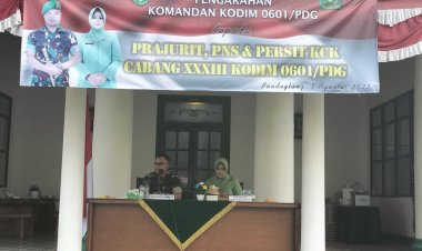 Dandim 0601/Pandeglang Berikan Pengarahan Kepada Prajurit, PNS Dan Anggota Persit KCK