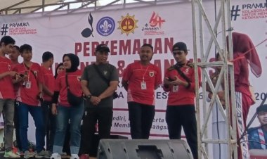 Koramil 0111/Pagelaran Meriahkan Jalan Sehat HUT ke-80 RI. Amankan Jalannya Kegiatan