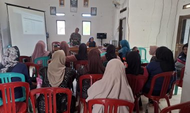 Danramil 0111/Pagelaran Kodim 0601/Pandeglang, Apresiasi Kegiatan Pembinaan Kader UPT Puskesmas Patia di Desa Idaman