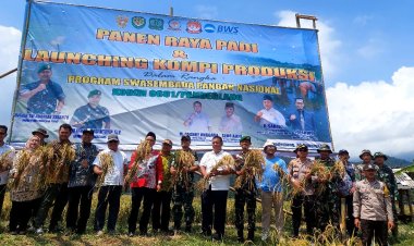 Panen Raya Padi dan Launching Kompi Produksi Kodim 0601/Pandeglang Dukung Swasembada Pangan Nasional