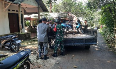 Babinsa Koramil 0106/Menes Bersama Tiga Pilar Laksanakan Penertiban dan Pembinaan Siswa yang Membolos di Kecamatan Menes