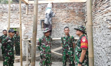 DANSATGAS TMMD KE-126 TINJAU PROGRES PEKERJAAN REHAB RTLH YANG SUDAH CAPAI 20 PERSEN