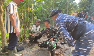 Anggota Kesehatan Laksanakan Pemeriksaan Rutin untuk Jaga Kesehatan Personel Satgas TMMD ke-126 Kodim 0601/Pandeglang