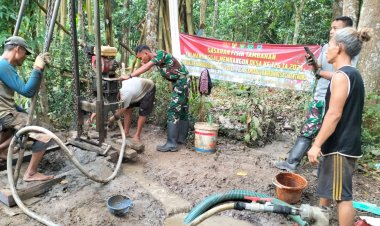 Satgas TMMD ke-126 Kodim 0601/Pandeglang Lanjutkan Pengeboran Sumur Titik ke-4 untuk Musholla, Progres Capai 80%