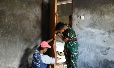 Satgas TMMD ke-126 Kodim 0601/Pandeglang Laksanakan Pemasangan Pintu pada Rumah RLTH, Progres Capai 94%