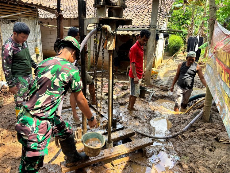 Satgas TMMD Ke-126 Laksanakan Pengeboran Sumur Titik ke-3 untuk Fasilitas Umum di Kampung Pasir Penganten, Desa Cikentrung — Progres Capai 75%
