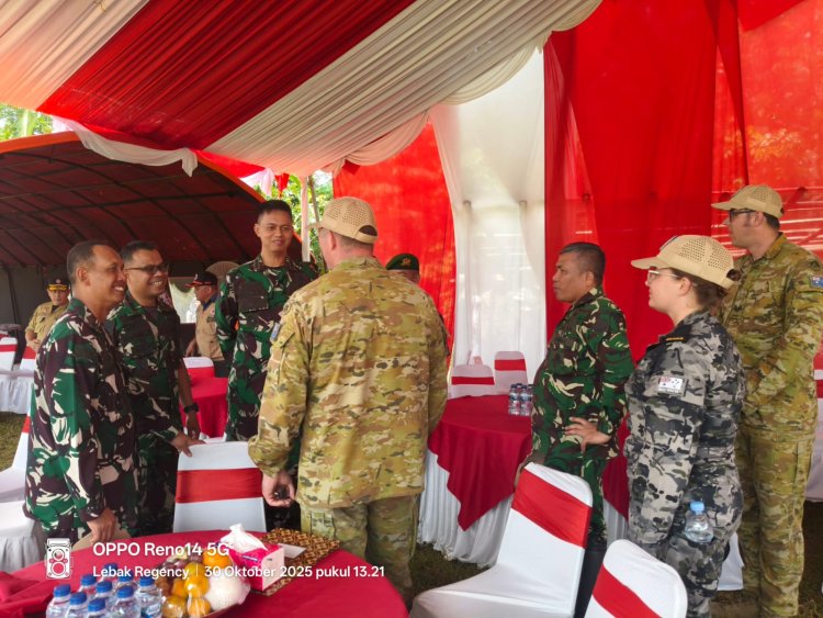 KOMANDAN KODIM 0601/PANDEGLANG HADIRI PENUTUPAN LATGABMAPAD TNI – ADF BHAKTI KANYINI AUSINDO 2025 DI KABUPATEN LEBAK