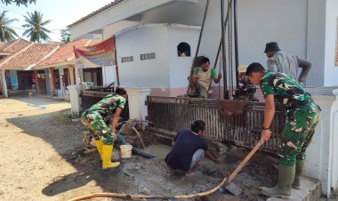 Satgas TMMD ke-126 Lanjutkan Pengeboran Sumur Titik Pertama di Kampung Kadu Karo, Desa Cikeuntrung Progres Pekerjaan Capai 50 Persen