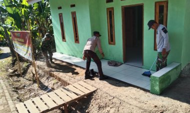 Satgas TMMD ke-126 Laksanakan Finishing Pekerjaan Perehaban Rumah Layak Huni (RLTH)