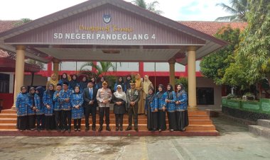 DANDIM 0601/PANDEGLANG BERSAMA FORKOPIMDA TINJAU PENYALURAN MAKANAN BERGIZI (MBG) DI SDN 4 PANDEGLANG