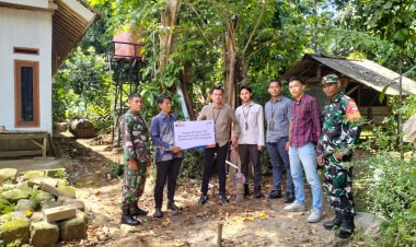 Pendampingan Penyerahan Sumur Bor oleh BRI Kepada Warga, Kodim 0601/Pandeglang Lakukan Komsos di Desa Cikentrung