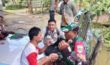 Pendampingan Babinsa Bersama Unsur Terkait dalam Penanganan ODGJ di Desa Sumur Batu, Kecamatan Cikeusik