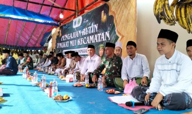 KAPTEN INF FURGIANTO HADIRI PENGAJIAN RUTIN TINGKAT KECAMATAN CIKEUSIK