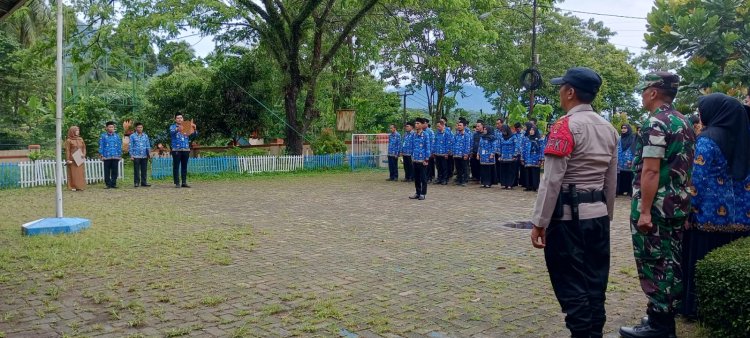 Peltu Bahtiar Koramil 0107/Saketi Hadiri upacara Peringatan Hari Pahlawan di Kecamatan Saketi, Kabupaten Pandeglang