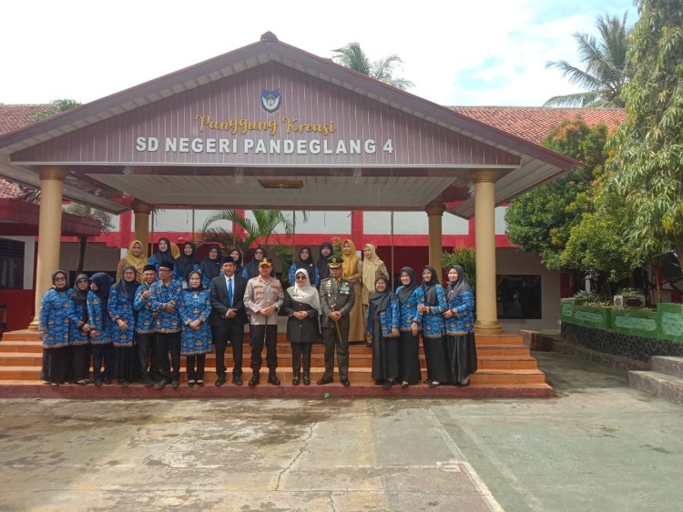 DANDIM 0601/PANDEGLANG BERSAMA FORKOPIMDA TINJAU PENYALURAN MAKANAN BERGIZI (MBG) DI SDN 4 PANDEGLANG