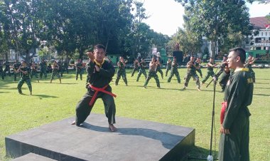 Latihan Peningkatan Kemampuan Pencak Silat Militer (PSM) Anggota Kodim 0601/Pandeglang