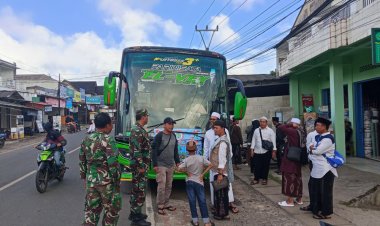 KORAMIL 0113/CIBALIUNG – MONITORING PEMBERANGKATAN MASSA REUNI AKBAR 212