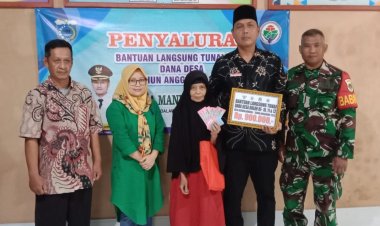 Babinsa Koramil 0105/Mandalawangi Dampingi Penyaluran BLT Dana Desa Tahun Anggaran 2025