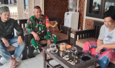 Serka Altaupik Babinsa Koramil 0105/Mandalawangi Laksanakan Komsos Monitoring Program Makan Bergizi Gratis di Desa Panjang Jaya