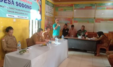 Babinsa Koramil 0107/Saketi Hadiri Sosialisasi Dampak Perubahan Iklim di Desa Sodong