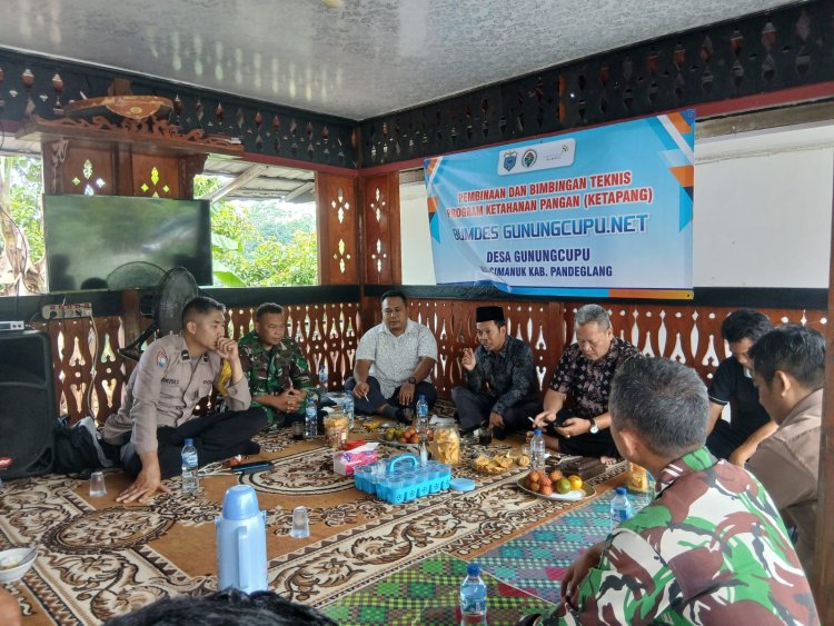 Danramil 0104/Cimanuk Hadiri Pelatihan Bimbingan Teknis Budi Daya Cabai Program Ketahanan Pangan Tahun 2025 di Desa Gunung Cupu