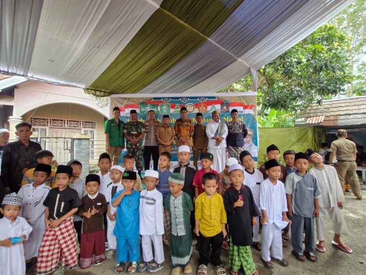 KAPTEN INF NYOTO HADIRI TASYAKURAN MAJELIS AL-MUHSINI KE-9 DAN SUNATAN MASSAL DI DESA SUKASARI