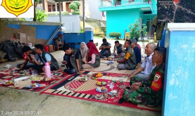 Serka Holil Babinsa Koramil 0107/Saketi Hadiri Zoom Meeting Bersama Kementerian Pertanian di Kecamatan Cisata