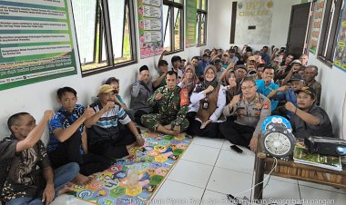 Babinsa Koramil 0113/Cibaliung Hadiri Zoom Meeting Bersama Kementerian Pertanian di Aula BPP Cibaliung