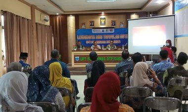 Peltu Bahtiar Anggota Batuud Koramil 0107/Saketi Hadiri Lokakarya Mini Triwulan UPT Puskesmas DTP Saketi