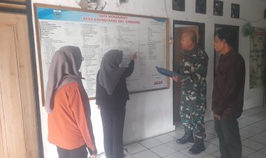 Babinsa Koramil 0102/Cadasari Laksanakan Komsos dan Pendataan Monografi Wilayah di Desa Kaungcaang