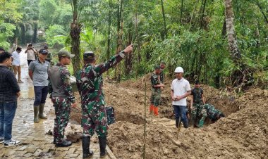 Dandim 0601/Pandeglang Laksanakan Kunjungan Kerja Perbaikan Jembatan Blengbeng di Desa Cikeusik