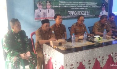 Babinsa Koramil 0103/Banjar Hadiri dan Amankan Kegiatan Musrenbang Desa Banjar TA 2026