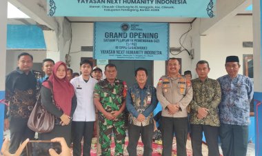 BABINSA KORAMIL 0116/CIKEUSIK HADIRI GRAND LAUNCHING DAN TASYAKURAN MAKAN BERGIZI GRATIS (MBG) SPPG NANGGALA