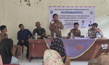 Pelda Agus Rizal Babinsa Koramil 0111/Pagelaran Hadiri Musrenbangdes Penyusunan RKPDes Tahun 2027 di Desa Surianeun